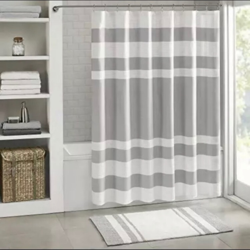 Bath Rug Shower Curtain Set Madison Park NWT